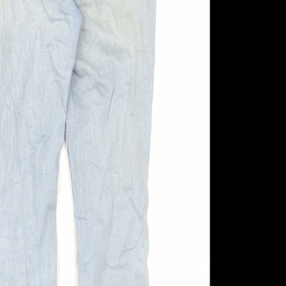 Hollister Womens Blue Cotton Straight Jeans Size 27 in L27 in Regular Zip