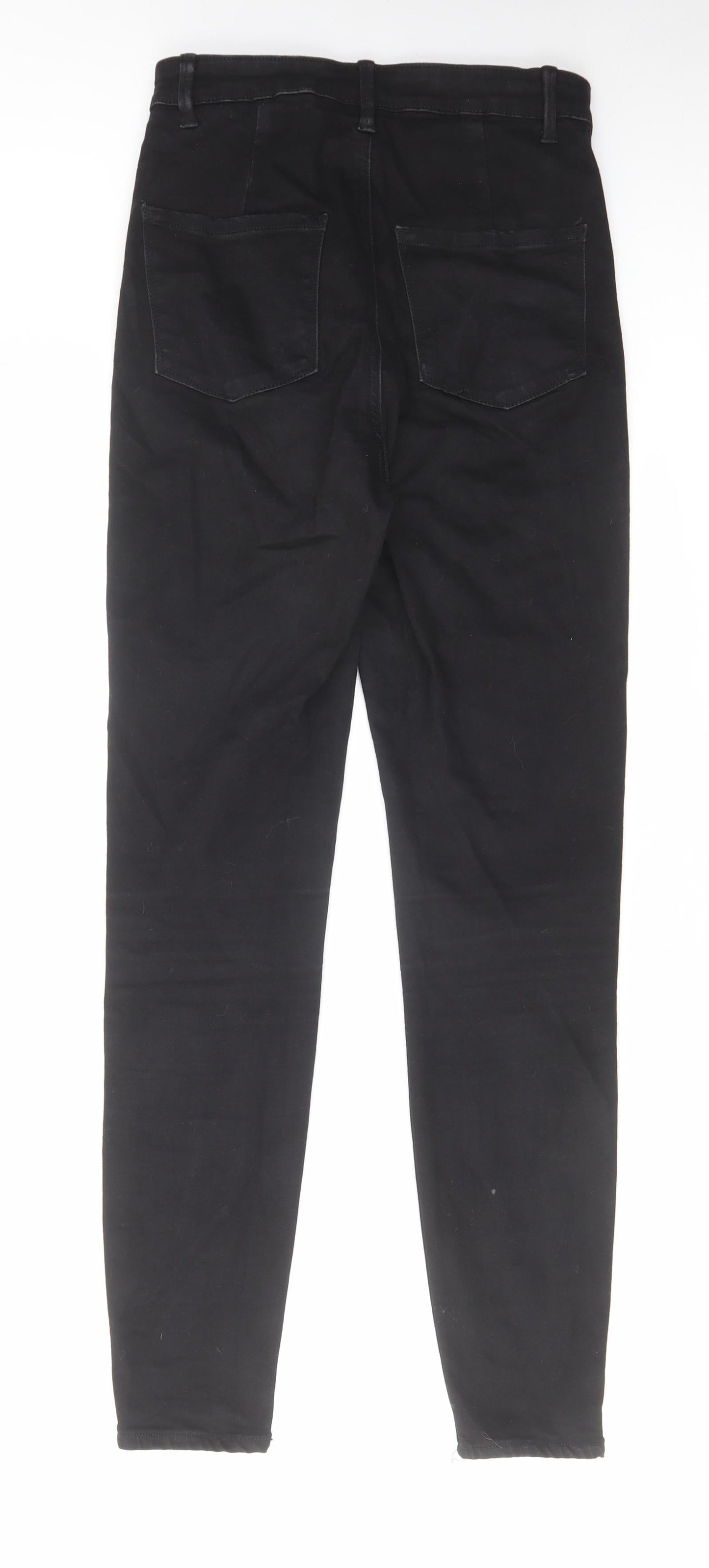 Denim & Co. Womens Black Cotton Skinny Jeans Size 8 L29 in Regular Zip