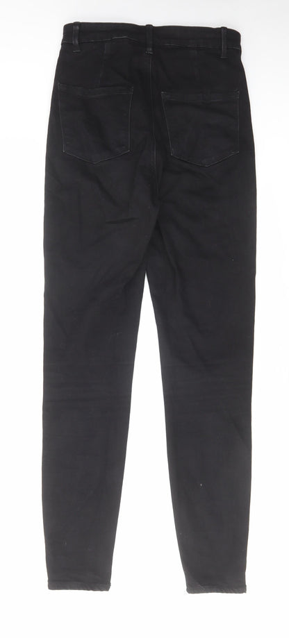 Denim & Co. Womens Black Cotton Skinny Jeans Size 8 L29 in Regular Zip