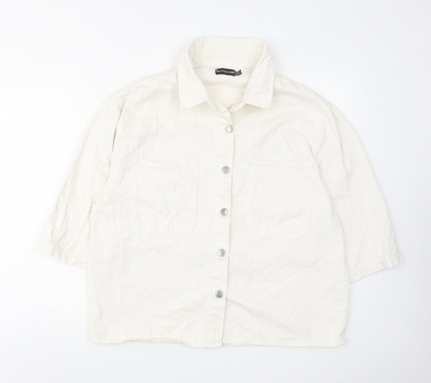 Womens UK Size 10 PRETTYLITTLETHING White Jacket