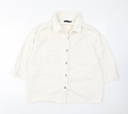 Womens UK Size 10 PRETTYLITTLETHING White Jacket