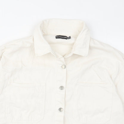 Womens UK Size 10 PRETTYLITTLETHING White Jacket