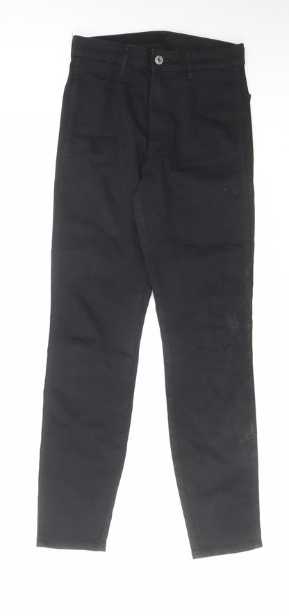 Womens UK Size 25 in H&M Regular Fit Skinny Black Jeans