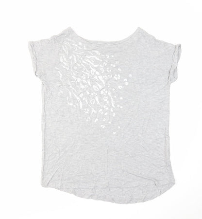 Womens UK Size 10 NEXT Grey Basic T-Shirt