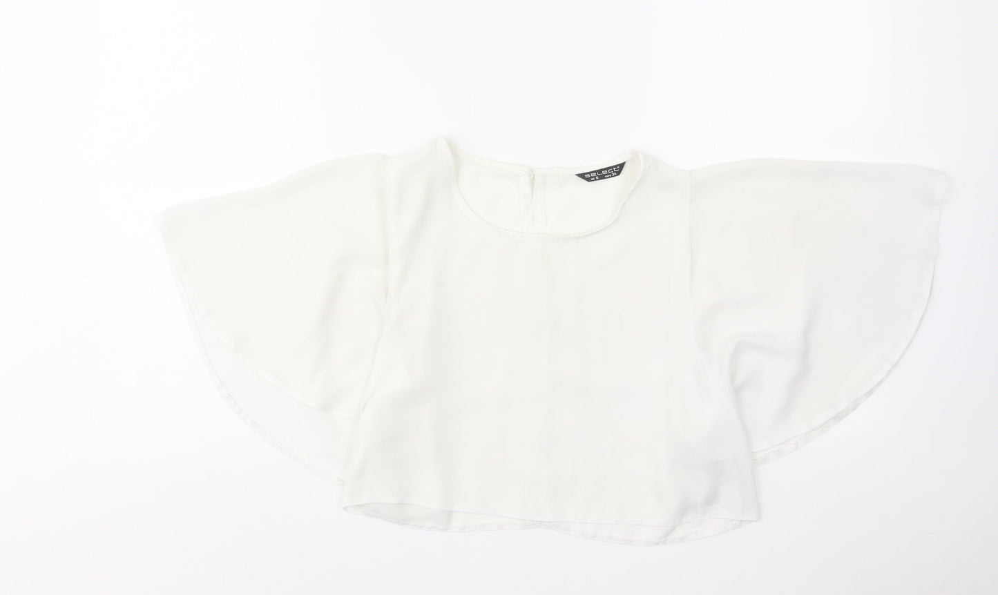 Womens UK Size 6 Select White Basic Blouse