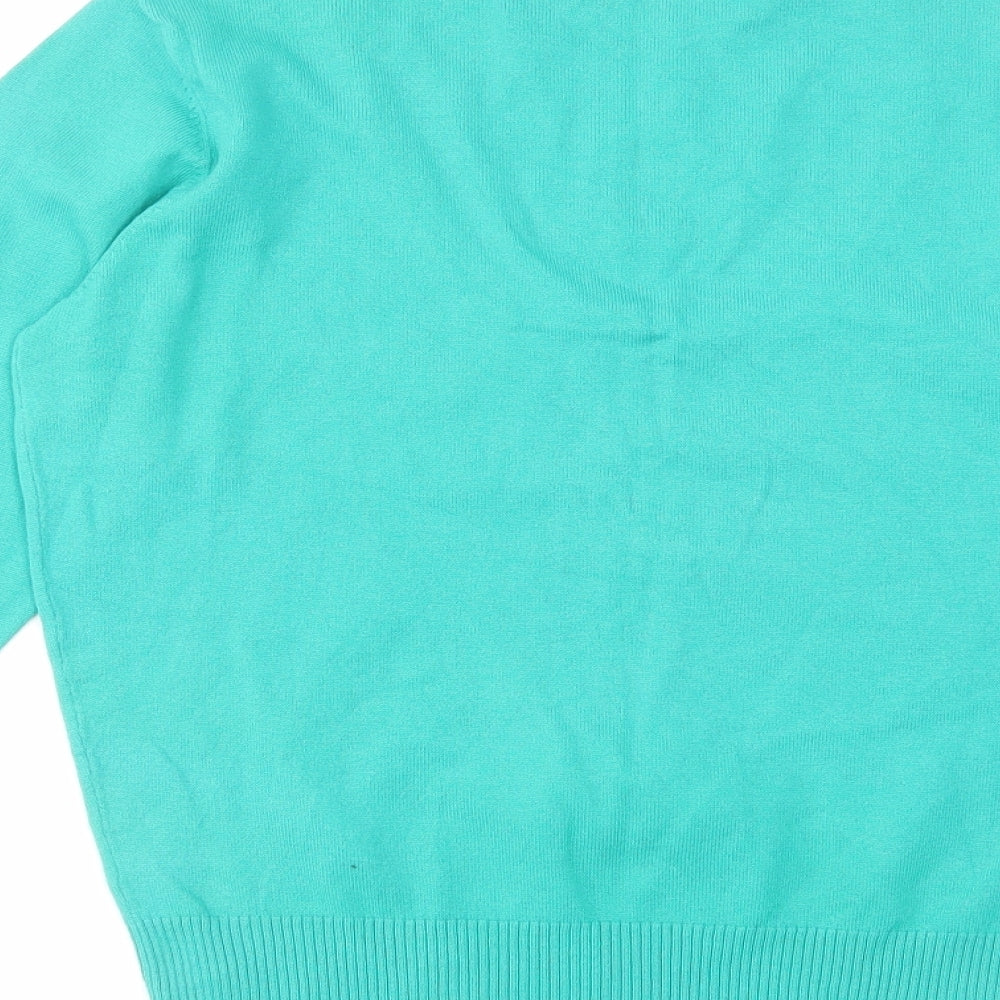 Womens UK Size M M&Co Green Pullover Jumper