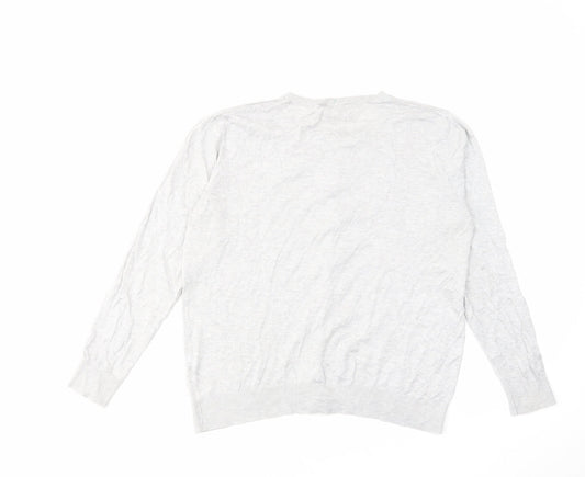 Womens UK Size 14 Dorothy Perkins Grey Cardigan Jumper