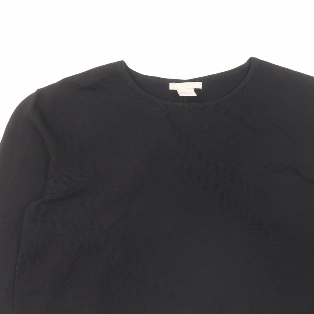 Womens UK Size 12 H&M Black Pullover Jumper