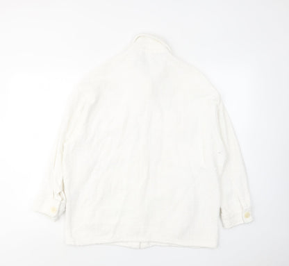 Zara Womens White Jacket Size XS Button