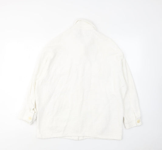 Zara Womens White Jacket Size XS Button