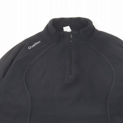 DECATHLON Womens Black Polyester Pullover Sweatshirt Size S Zip - Quechua