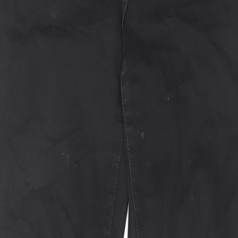 NEXT Womens Black Cotton Skinny Jeans Size 12 L29 in Slim Zip