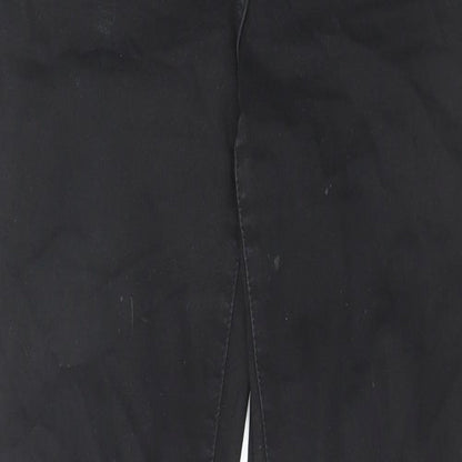 NEXT Womens Black Cotton Skinny Jeans Size 12 L29 in Slim Zip
