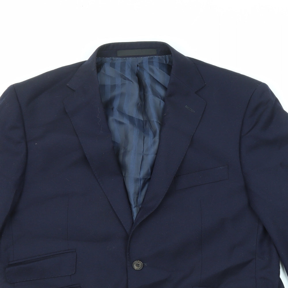 Autograph Mens Blue Wool Jacket Suit Jacket Size 42 Regular - Five-Button Sleeve