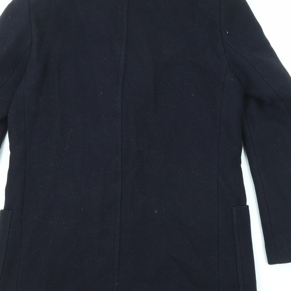 Womens UK Size 12 Marks and Spencer Blue Overcoat
