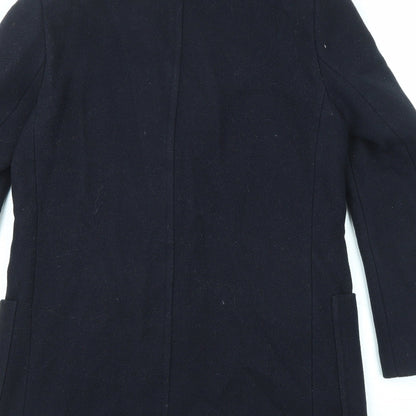 Womens UK Size 12 Marks and Spencer Blue Overcoat