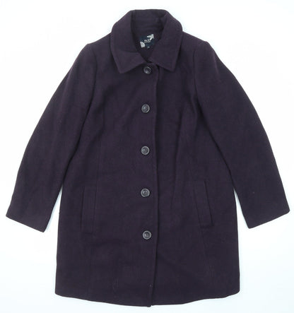 Womens UK Size 14 EWM Purple Overcoat