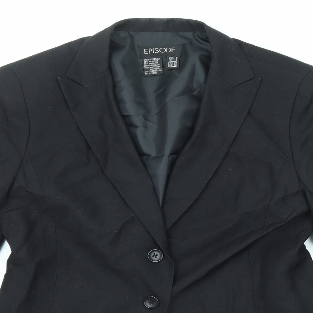 Womens UK Size 8 Episode Regular Black Blazer