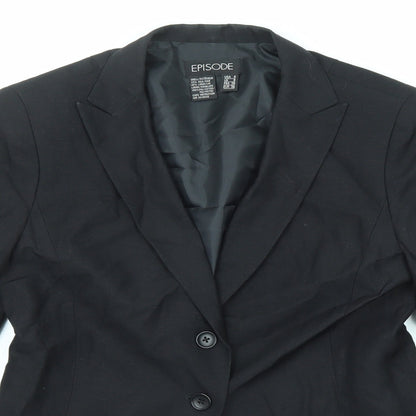 Womens UK Size 8 Episode Regular Black Blazer