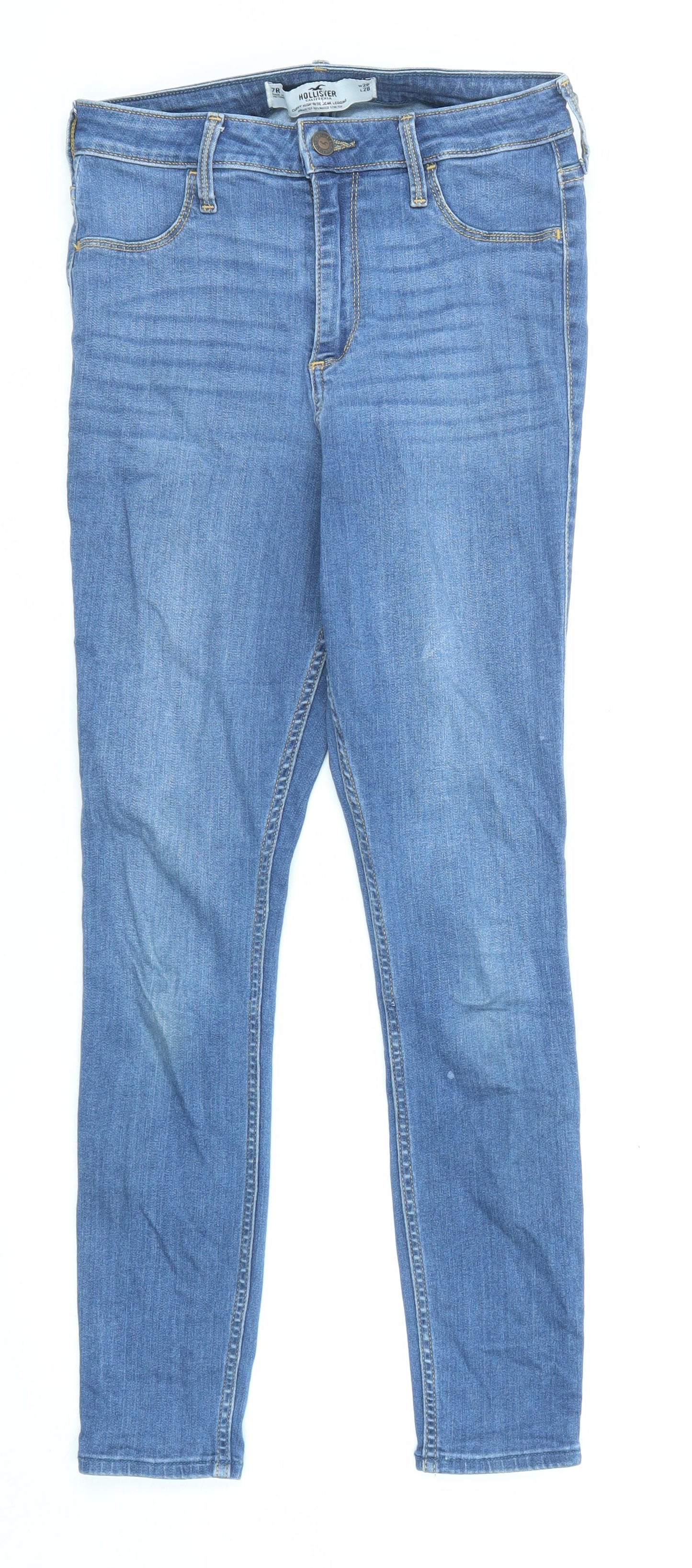 Hollister Womens Blue Cotton Skinny Jeans Size 28 in L28 in Regular Zip