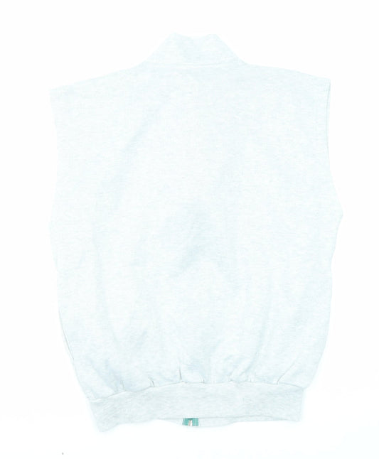 Active Mens Grey Polyester Full Zip Sweatshirt Size M