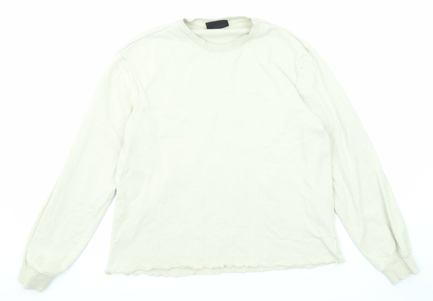Mens UK Size M H&M Beige Pullover Sweatshirt