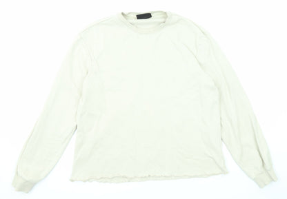 Mens UK Size M H&M Beige Pullover Sweatshirt