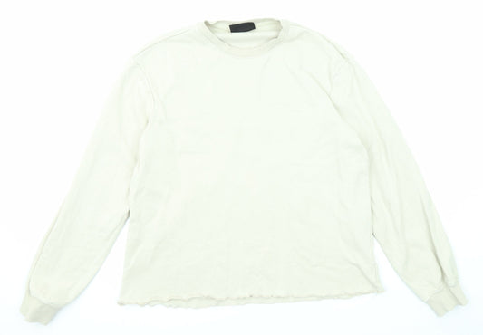 Mens UK Size M H&M Beige Pullover Sweatshirt