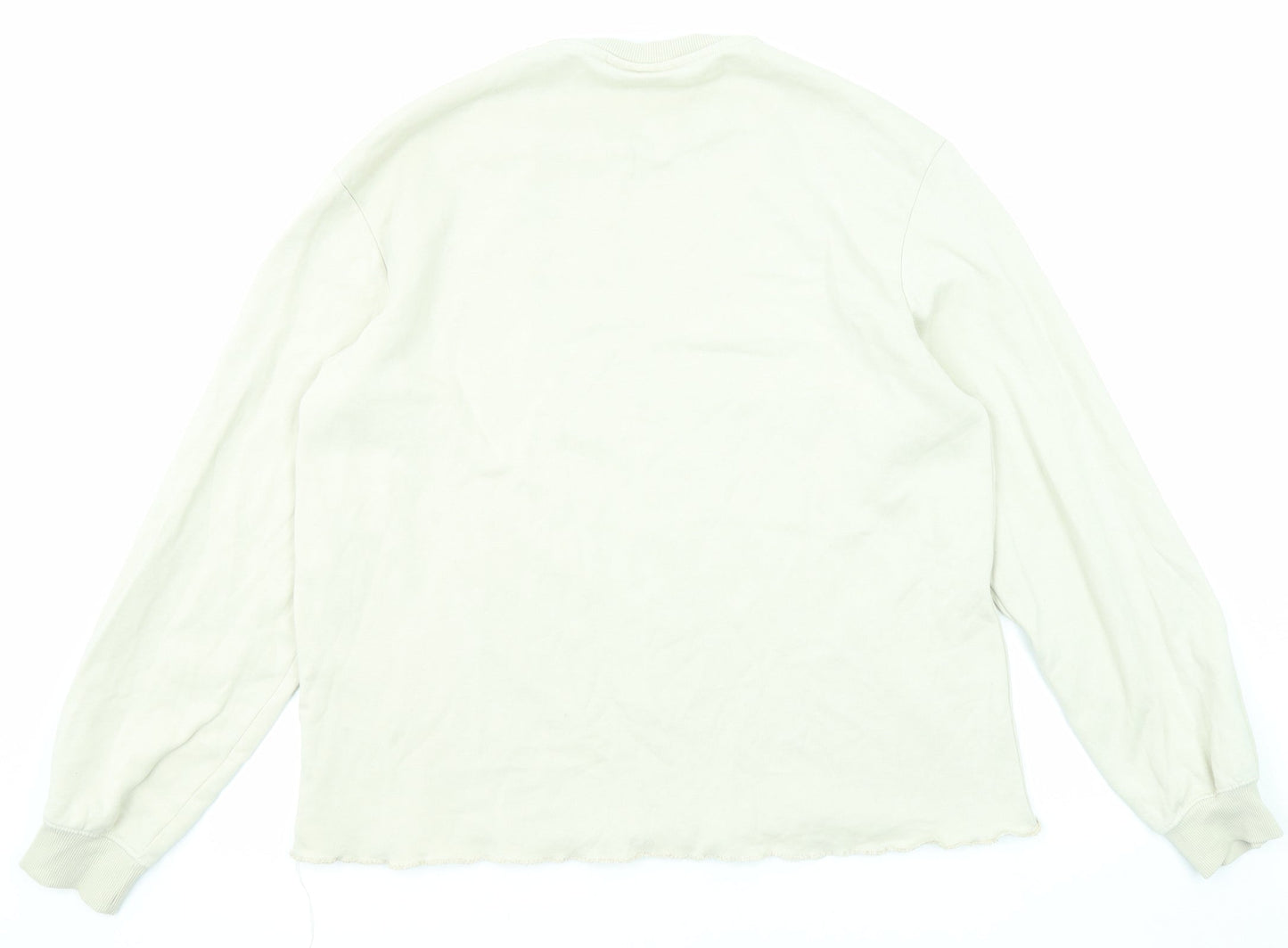 Mens UK Size M H&M Beige Pullover Sweatshirt