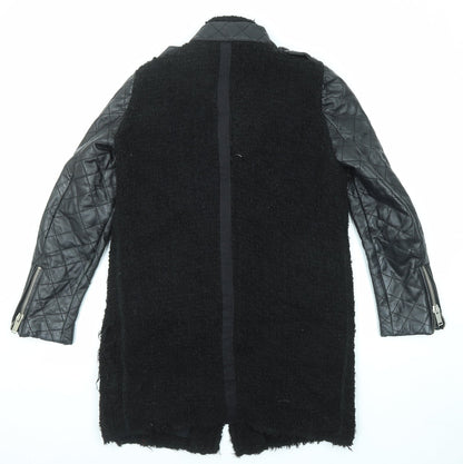 Womens UK Size L Zara Black Overcoat