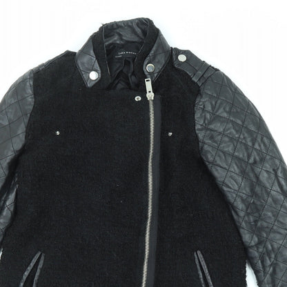 Womens UK Size L Zara Black Overcoat