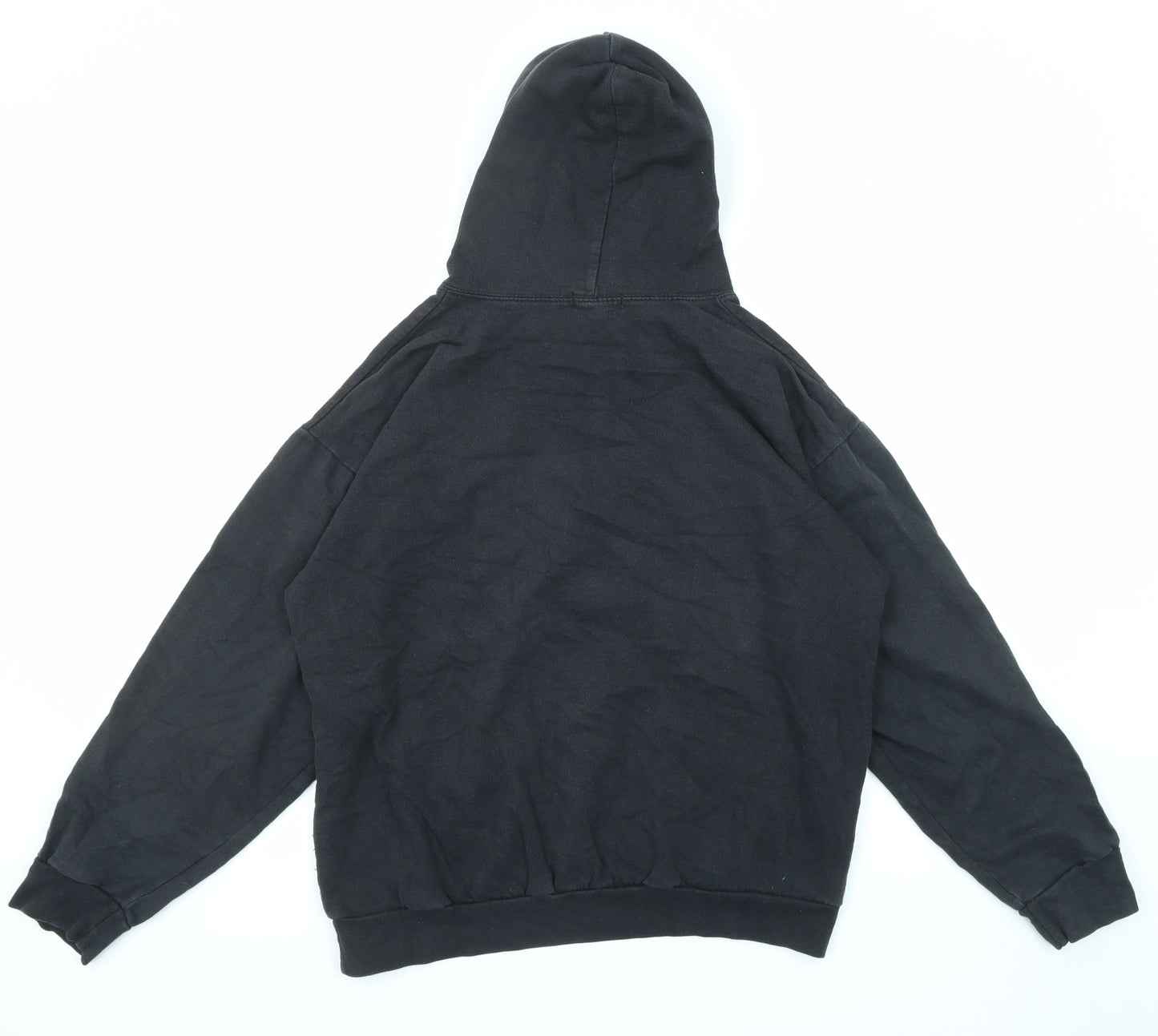 Mens UK Size M PRETTYLITTLETHING Black Pullover Hoodie