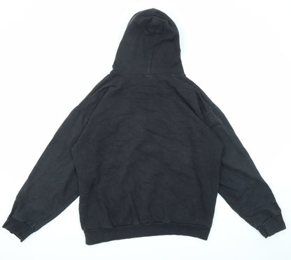 Mens UK Size M PRETTYLITTLETHING Black Pullover Hoodie