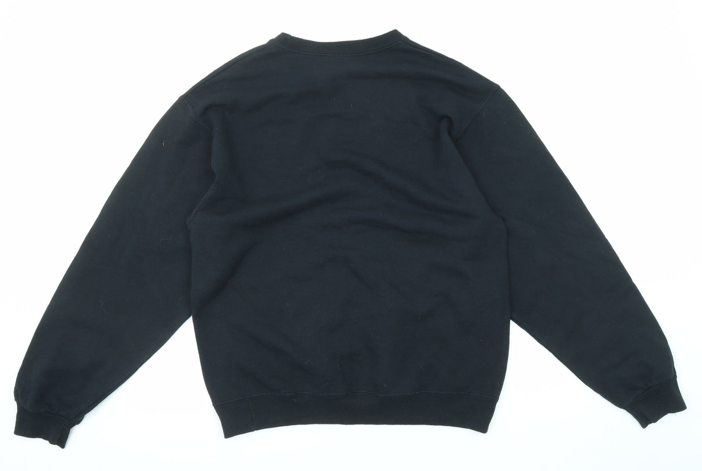 Mens UK Size M JERZEES Black Pullover Sweatshirt