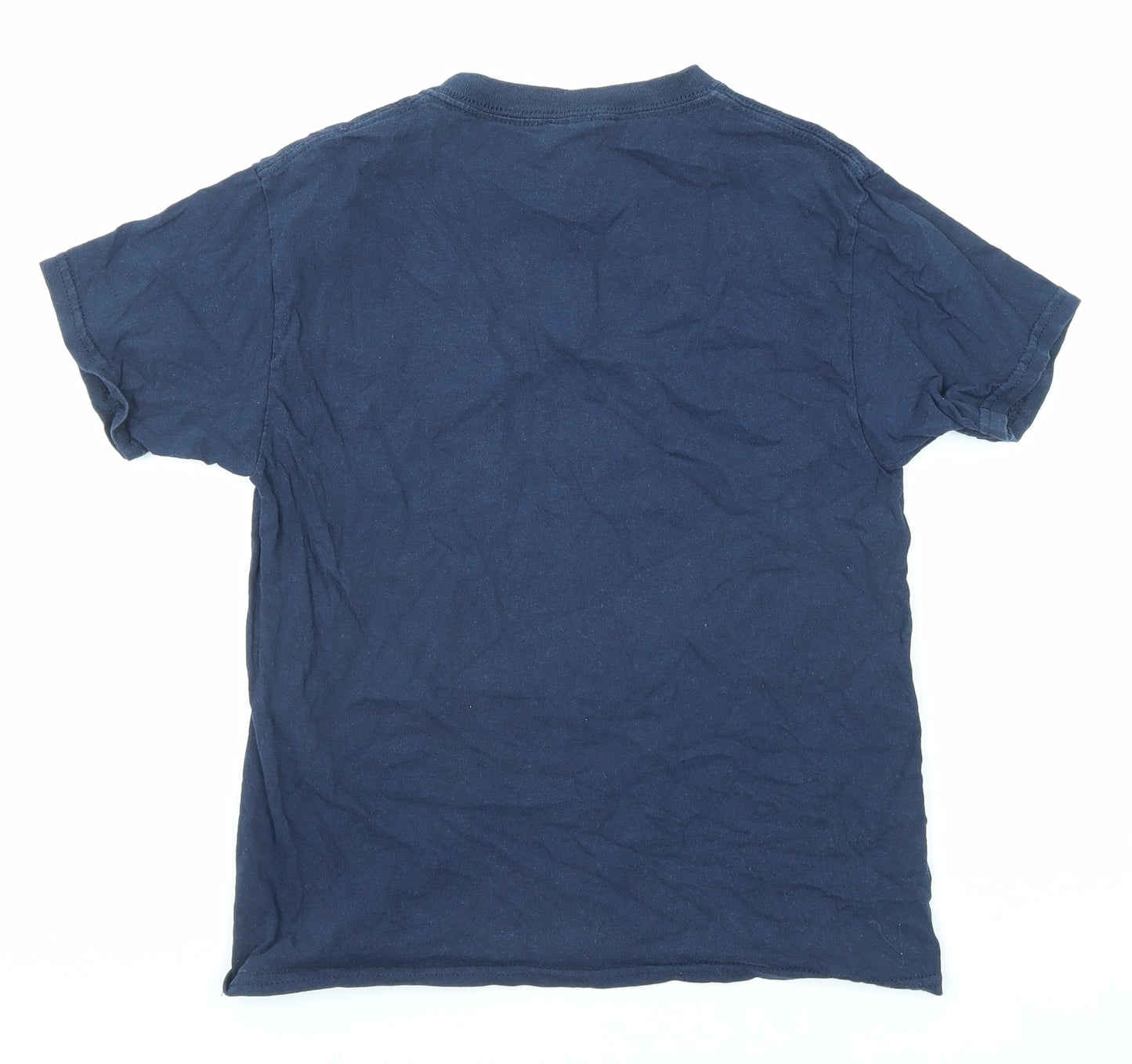 Gildan Boys Blue Cotton Basic T-Shirt Size S Round Neck Pullover - Little Sailor
