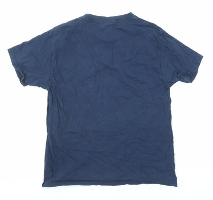 Gildan Boys Blue Cotton Basic T-Shirt Size S Round Neck Pullover - Little Sailor