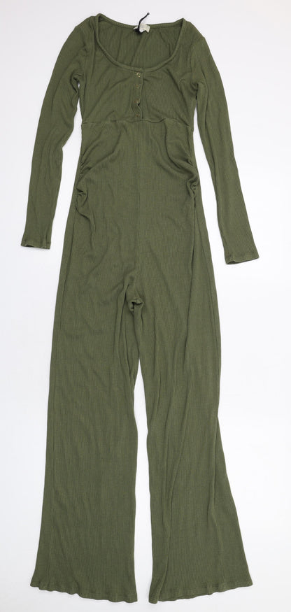 River Island Womens Green Viscose Jumpsuit One-Piece Size 6 L29 in Pullover