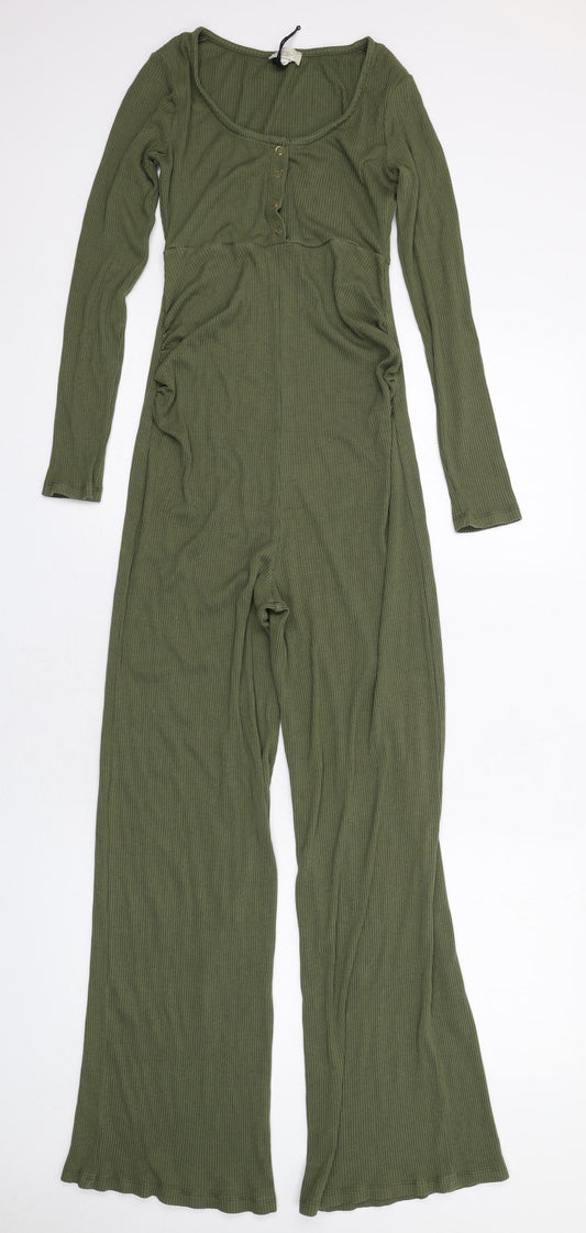 River Island Womens Green Viscose Jumpsuit One-Piece Size 6 L29 in Pullover