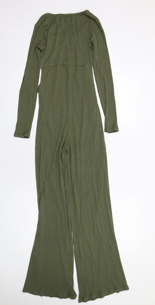 River Island Womens Green Viscose Jumpsuit One-Piece Size 6 L29 in Pullover