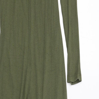 River Island Womens Green Viscose Jumpsuit One-Piece Size 6 L29 in Pullover