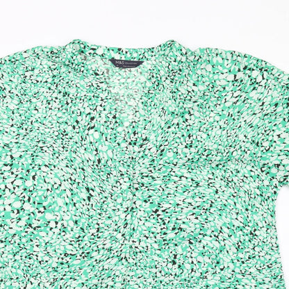 Womens UK Size 12 Marks and Spencer Green Basic Button-Up