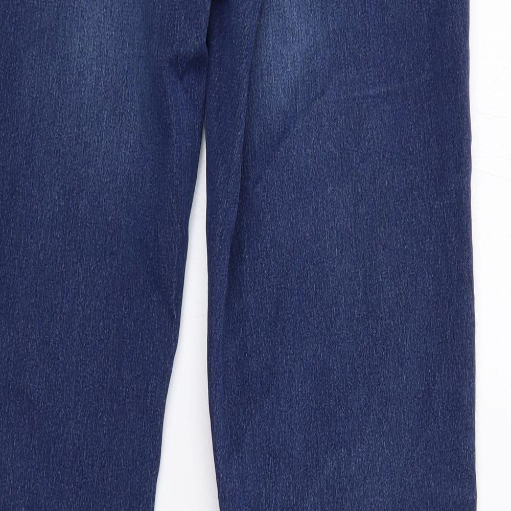 VERO MODA Womens Blue Cotton Skinny Jeans Size S L34 in Regular Zip