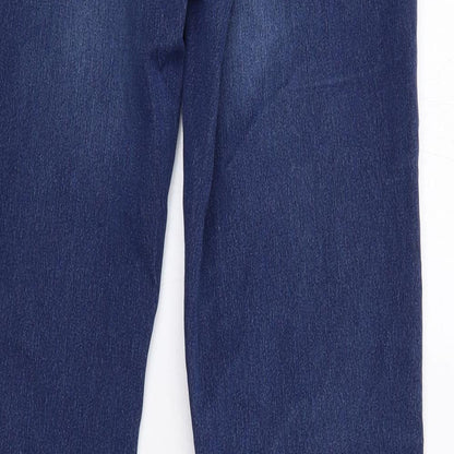 VERO MODA Womens Blue Cotton Skinny Jeans Size S L34 in Regular Zip