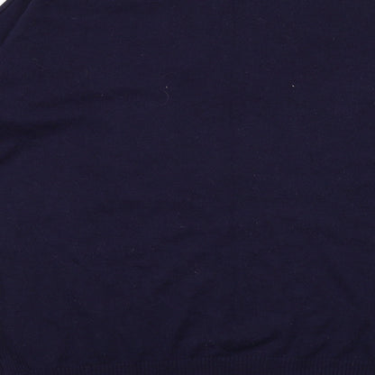 Gap Womens Blue V-Neck Nylon Pullover Jumper Size M