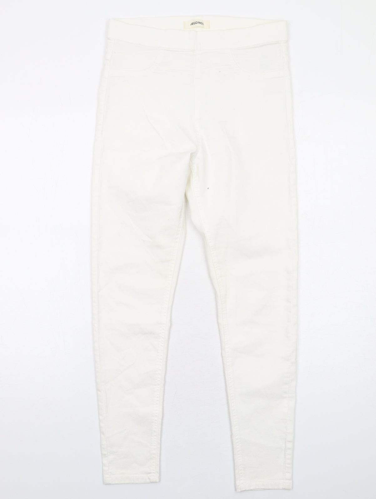 Womens UK Size 10 H&M Regular Fit Jegging White Jeans