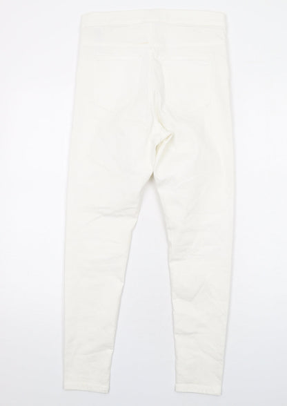 Womens UK Size 10 H&M Regular Fit Jegging White Jeans