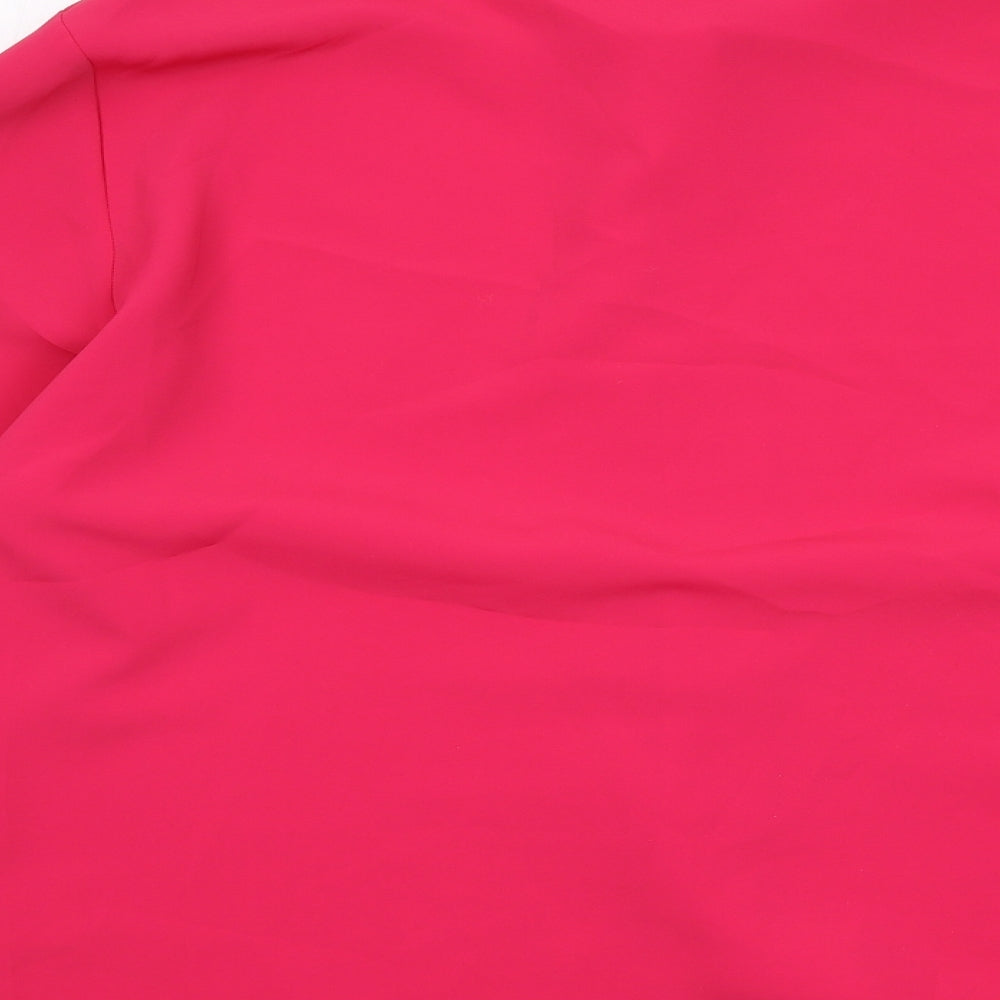 Womens UK Size 12 Country Casuals Pink Basic Button-Up