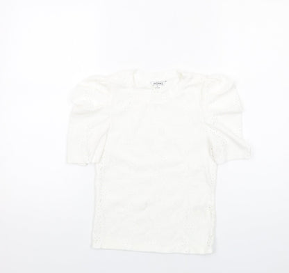 Womens UK Size XS Monki White Basic Blouse