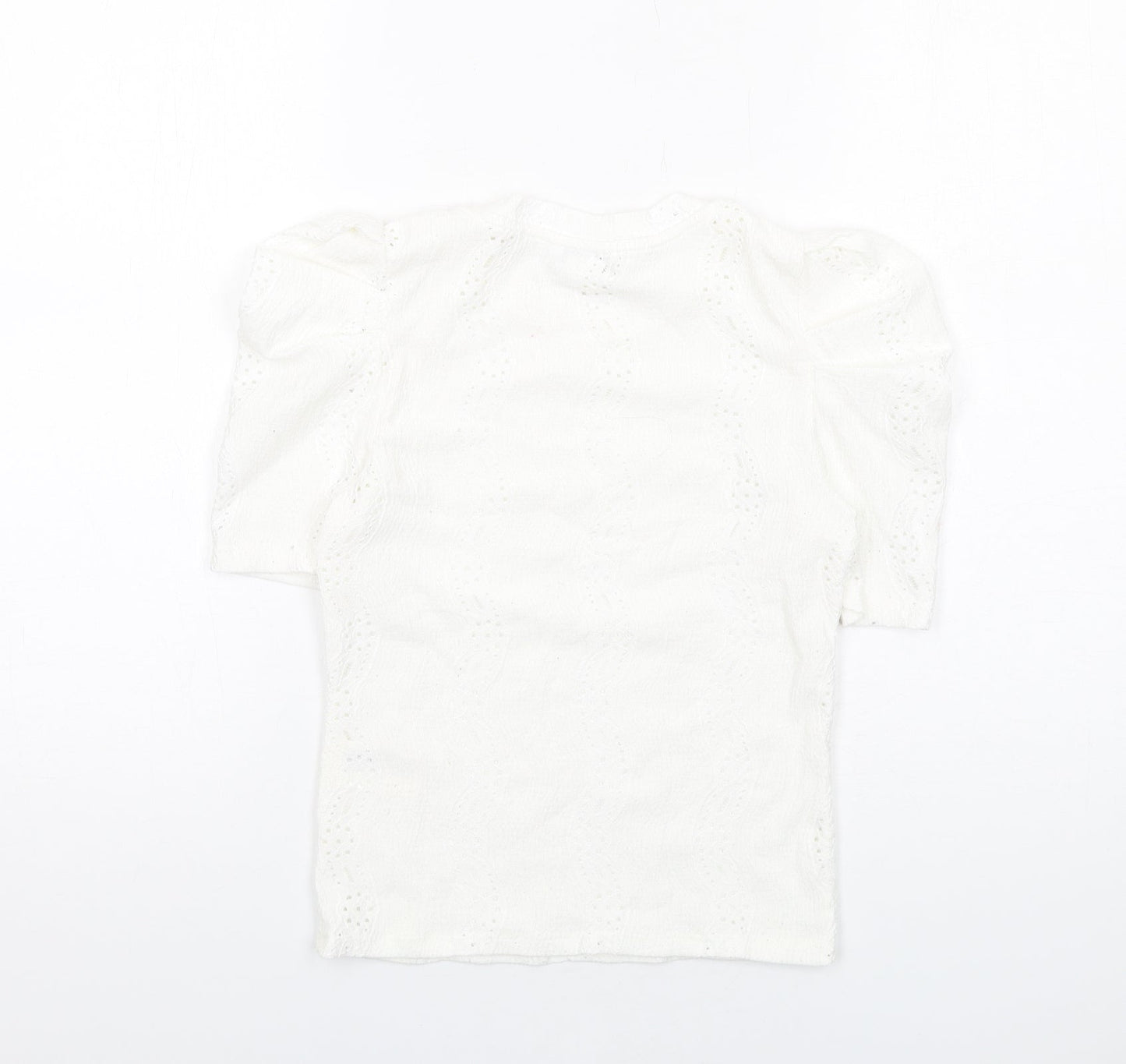 Womens UK Size XS Monki White Basic Blouse
