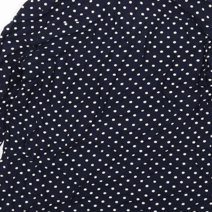 Womens UK Size 8 H&M Blue Basic Button-Up